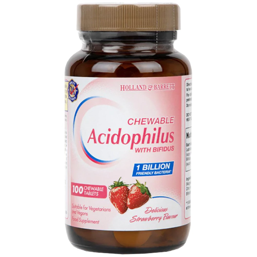 Acidophilus 1 milijarda/žvakanje 100 tableta za žvakanje