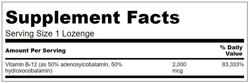 Aktivirani B12 kompleks 2000 mcg - 60 sublingvalnih tableta