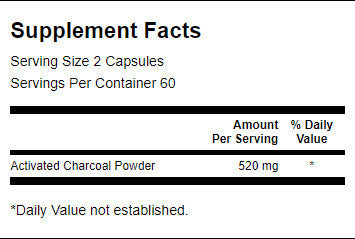 Aktivni ugljen 260 mg - 120 kapsula