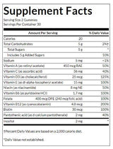Multivitaminski gumeni bomboni za odrasle | Breskva, naranča & Jagoda - 60 tableta za žvakanje