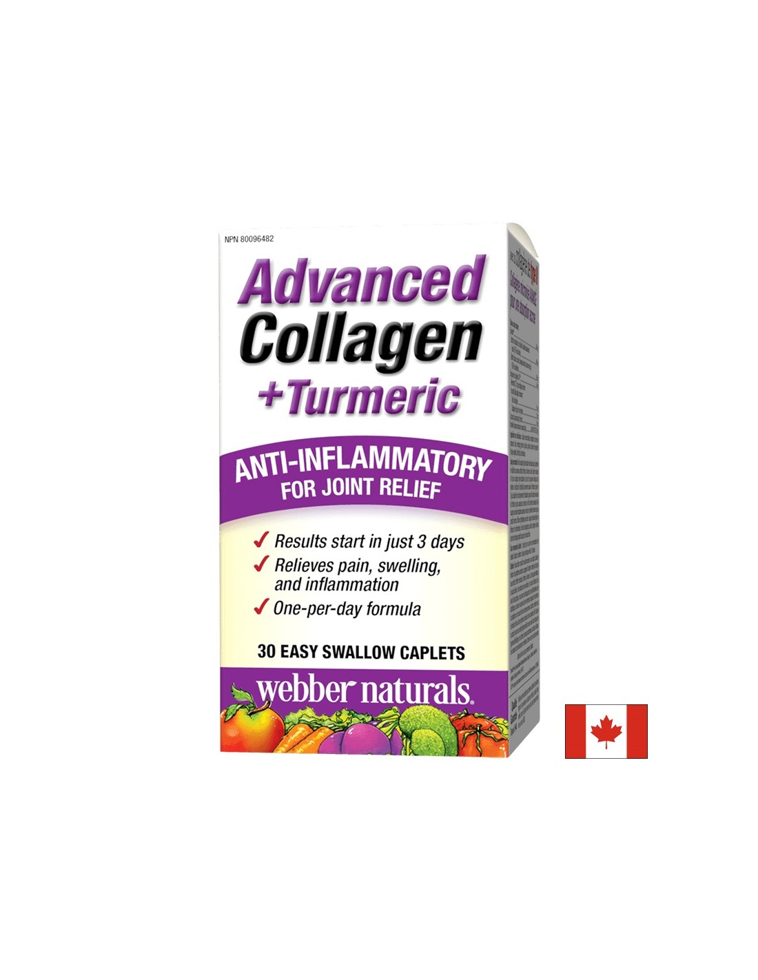 Napredni kolagen + kurkuma/Kolagen i kurkuma za zdravlje zglobova, 30 mini kapleta <tc>Webber Naturals</tc>