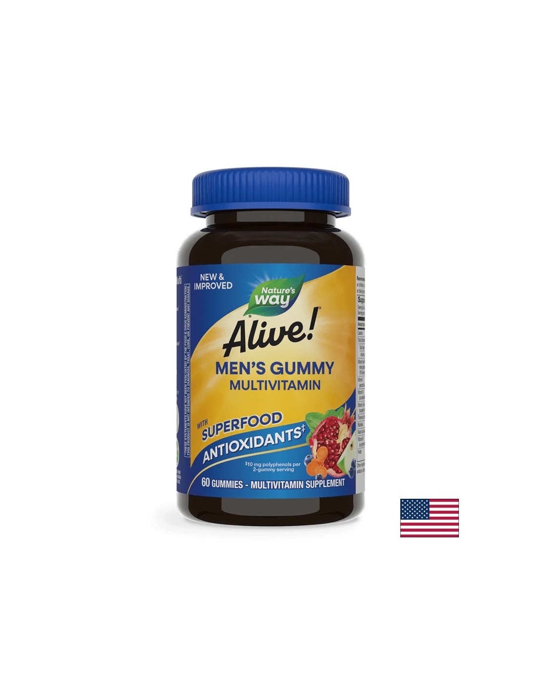 <tc>Alive</tc>Muški gumeni potpuni multivitamin / <tc>Alive</tc>Nature's Way muški multivitamin, 60 mekih kapsula