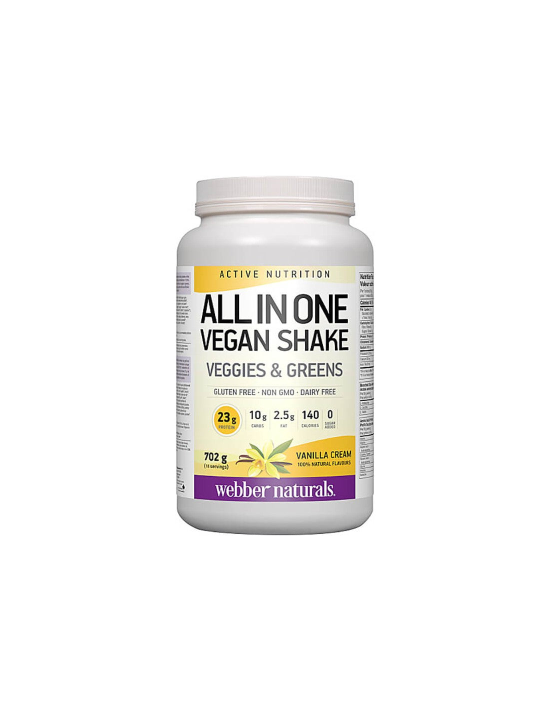 All in One Vegan Shake - Veganski protein s okusom vanilije, 702 g praha