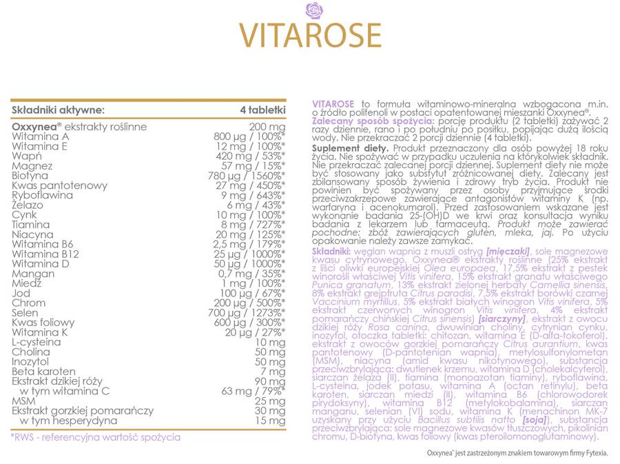 AllDeynn | VitaRose - Multivitamini za žene - 120 tableta