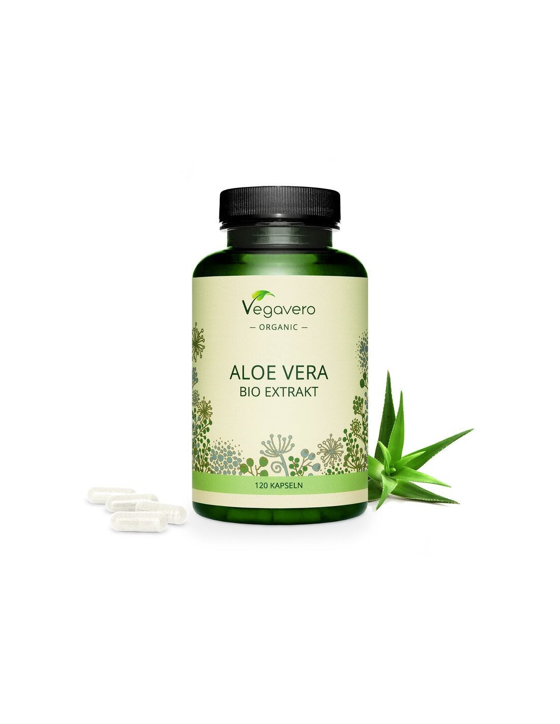 Aloe Vera Bio Extrakt/Aloe Vera BIO ekstrakt, 120 kapsula, 100% veganski