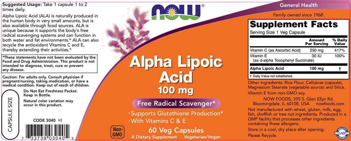 Alfa lipoična kiselina 100 mg - 60 kapsula