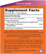 Alfa lipoična kiselina 600 mg/Extra Strength - 120 kapsula