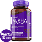 Alfa lipoična kiselina 650 mg /120 kapsula, 120 doza/ <tc>Nutravita</tc>