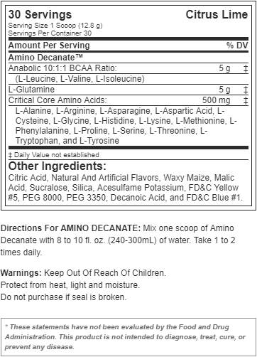 Amino Decanate - 360 grama