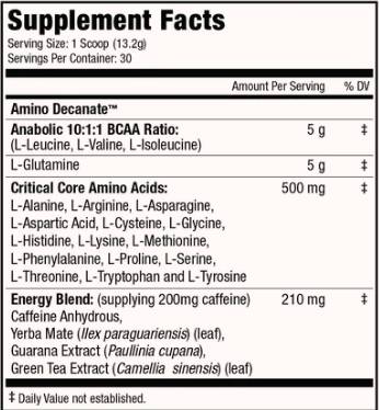 Amino Decanate Energy | s dodatkom kofeina - 360 grama