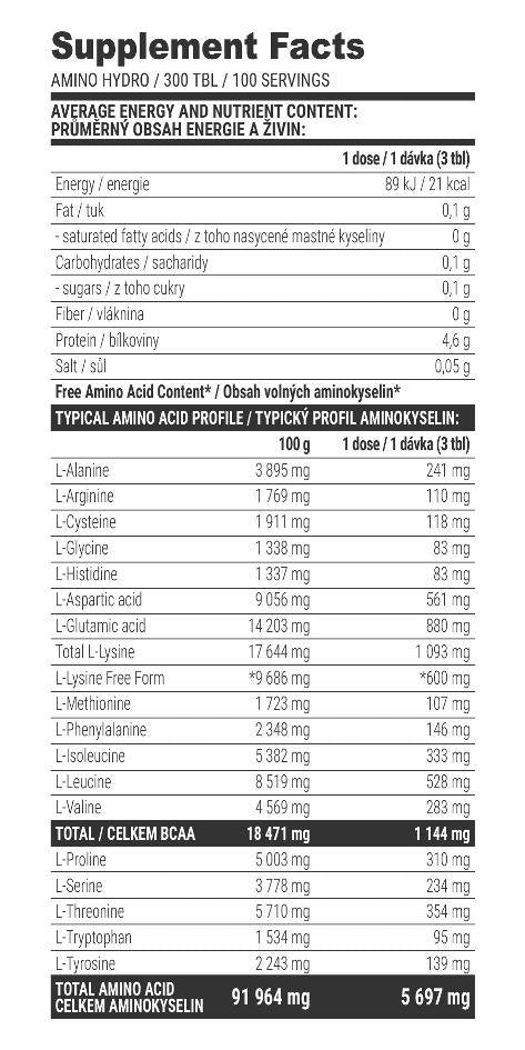 Amino Hydro 4000 mg - 300 tableta