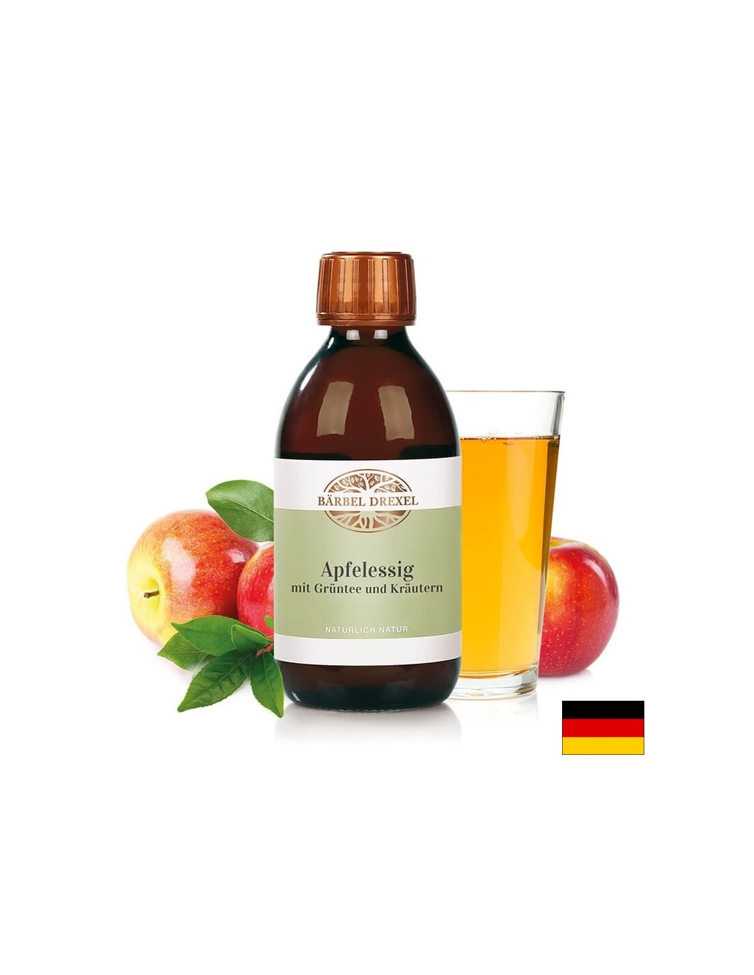 Apfelessig mit Grüntee und Kräutern/Jabučni ocat + zeleni čaj i bilje, 250 ml. <tc>Bärbel Drexel</tc>
