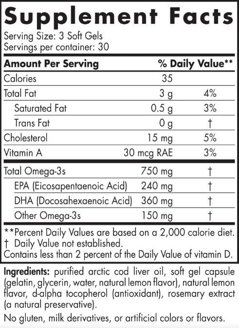 Ulje jetre arktičkog bakalara 750 mg - 90 gel kapsula