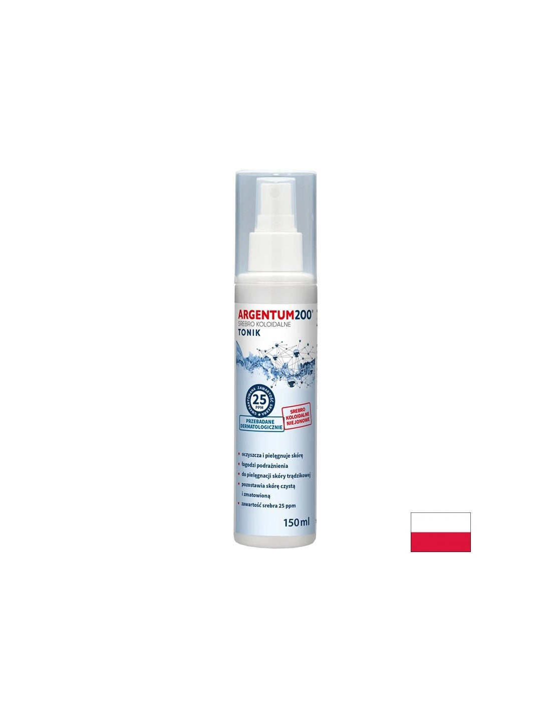 Koloidno srebro Argentum 200 - 25ppm, 150 ml sprej
