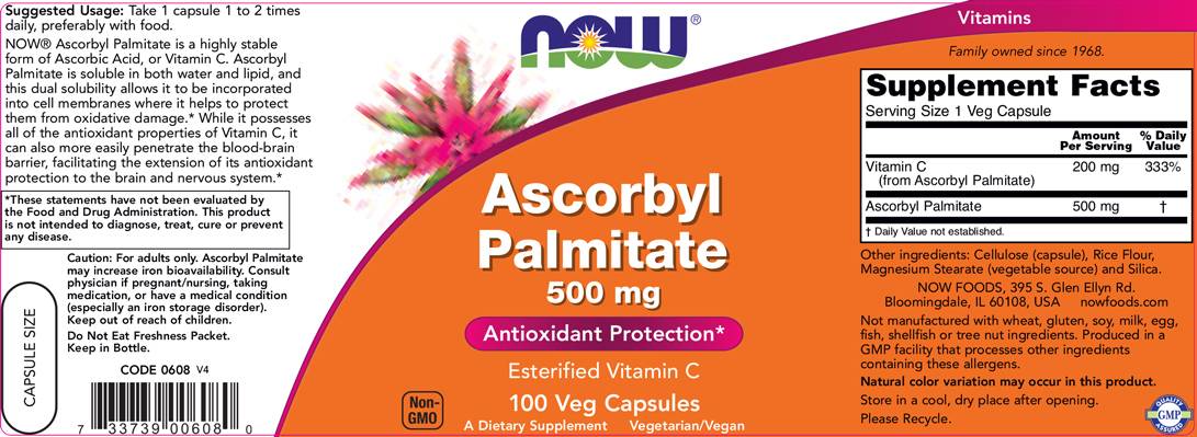 Ascorbyl Palmitate 500 mg - 100 kapsula