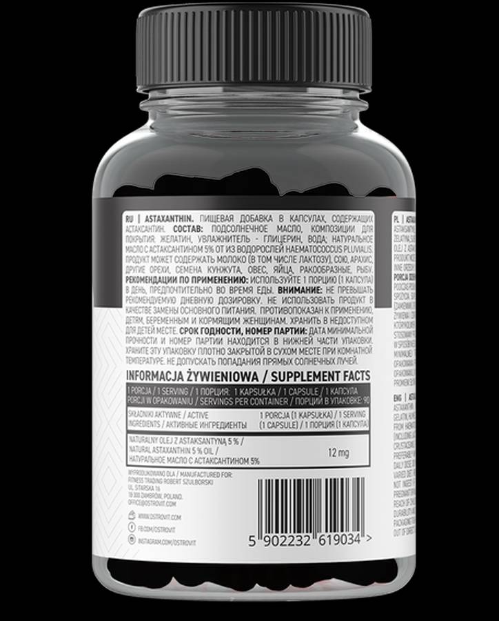 Astaksantin 0,6 mg 90 gel kapsula