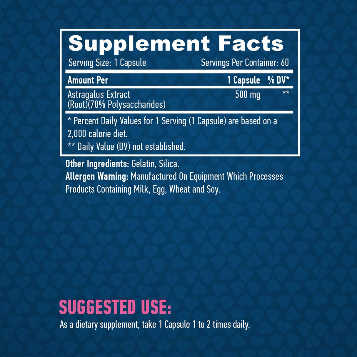 Astragalus 500 mg./60 kaps.