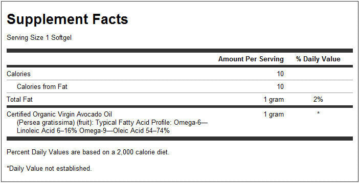 Ulje avokada 1000 mg - 60 softgels