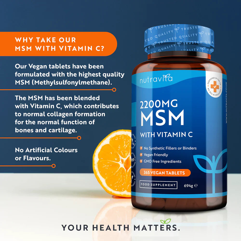 MSM 2200 mg (kosti i spojevi) - 365 tableta