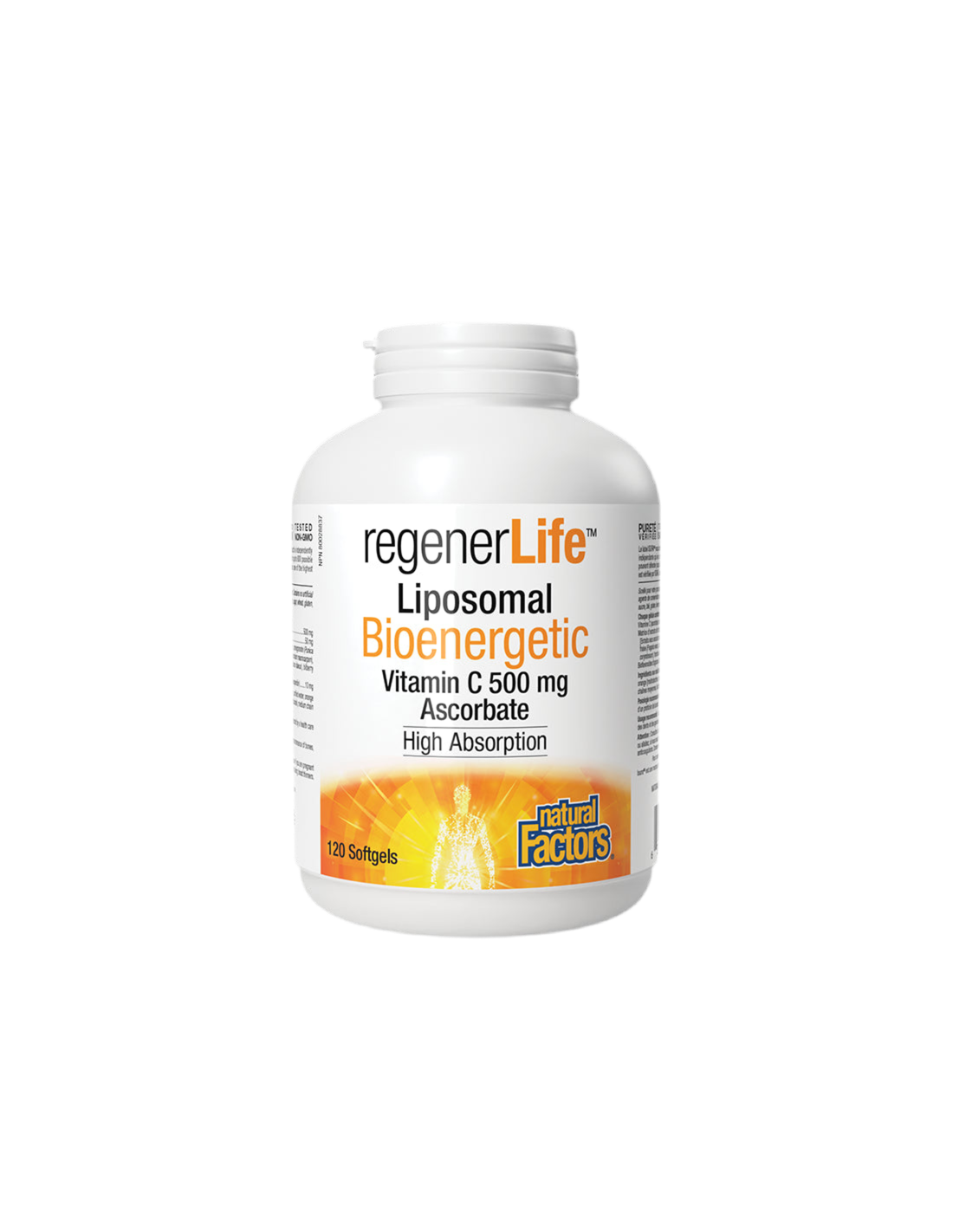 Regener Life ™ liposomalni vitamin C 500 mg - 120 gel kapsula