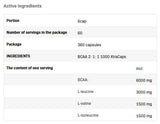 BCAA 2:1:1 1000 XtraCaps - 180 kapsula