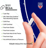 BCAA (2:1:1) s vitaminima B6 & B12 - 180 V kapsula. <tc>Nutravita</tc>