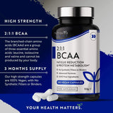 BCAA (2:1:1) s vitaminima B6 & B12 - 180 V kapsula. <tc>Nutravita</tc>