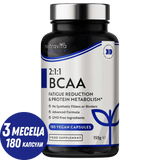 BCAA (2:1:1) s vitaminima B6 & B12 - 180 V kapsula. <tc>Nutravita</tc>