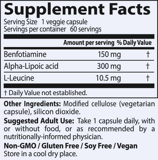 NAJBOLJI Benfotiamin 150 mg + alfa lipoična kiselina 300 mg - 60 kapsula