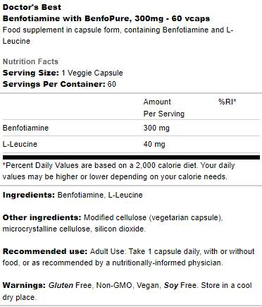 NAJBOLJI Benfotiamin 300 mg | BenfoPure - 60 kapsula