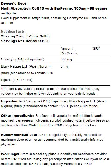 NAJBOLJI CoQ10 s Bioperinom 300 mg - 90 gel kapsula