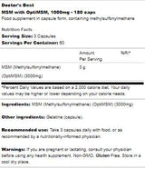 NAJBOLJI MSM 1000 mg | S OptiMSM - 180 kapsula