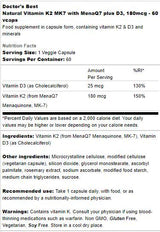 NAJBOLJI prirodni vitamin K2 MK-7 180 mcg | Plus D-3 - 60 kapsula
