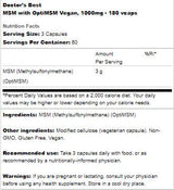 NAJBOLJI veganski MSM 1000 mg | S OptiMSM - 180 kapsula