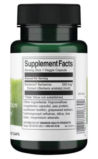 Berberin Napredni | Berbevis® Extract 550 mg 30 kapsula