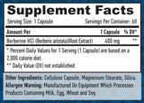 Berberin HCL 400 mg./60 Vkaps