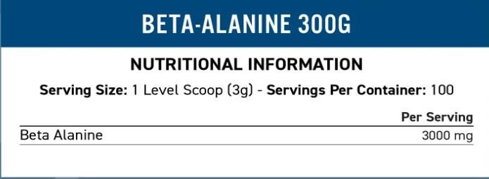 Beta-Alanin u prahu 3000 mg - 300 grama