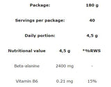 Beta-alanin prah | Workout Booster - 180 grama