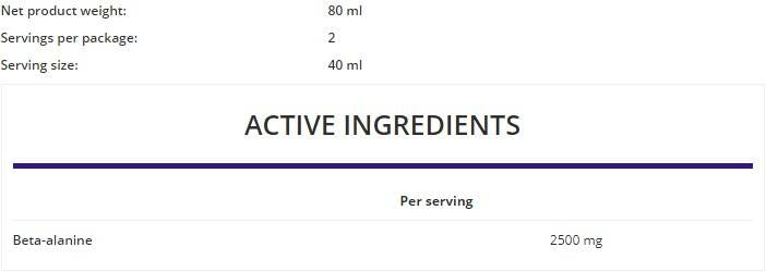 Beta-Alanin Shot 80 ml