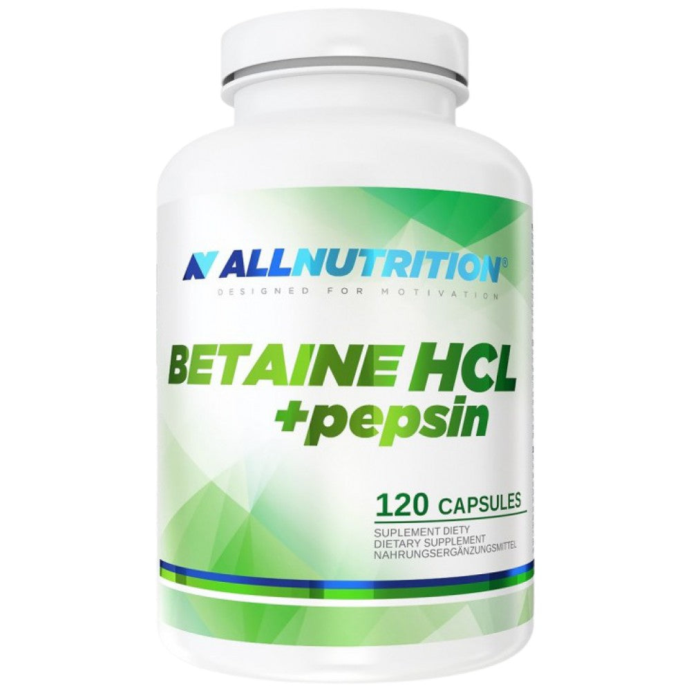 Betain Hcl 650 mg + Pepsin - 120 kapsula