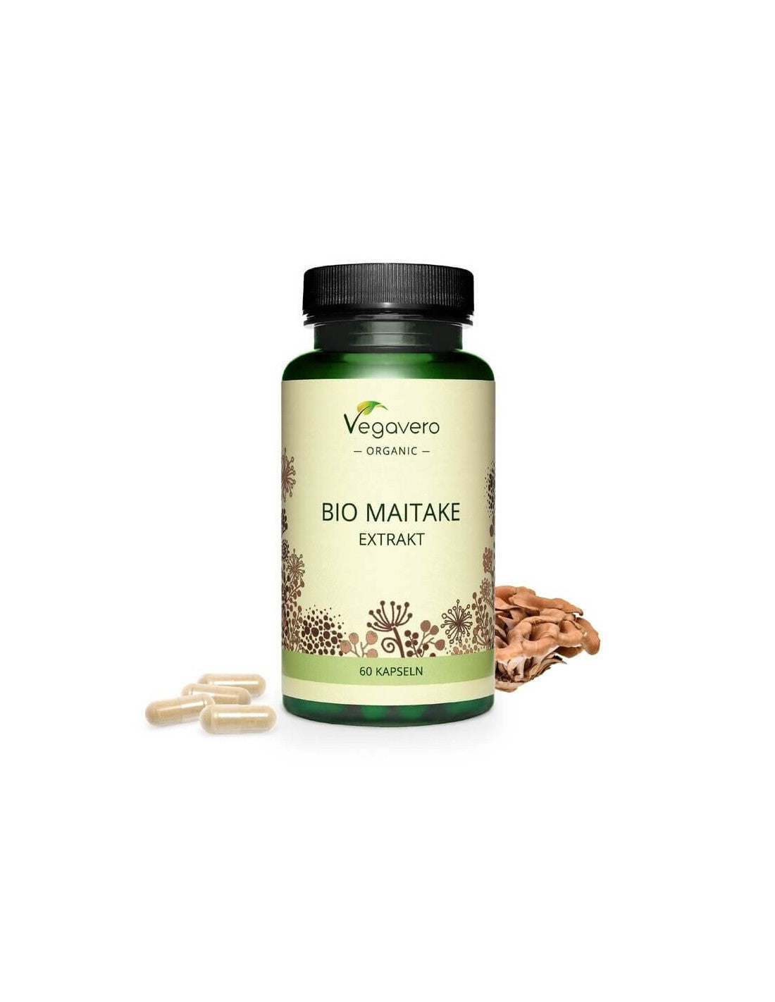 Bio ekstrakt maitake, 60 kapsula, 100% veganski <tc>Vegavero</tc>