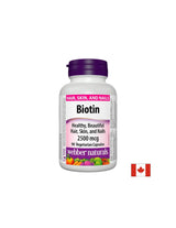Biotin/Biotin, 2500 µg, 90 kapsula <tc>Webber Naturals</tc>