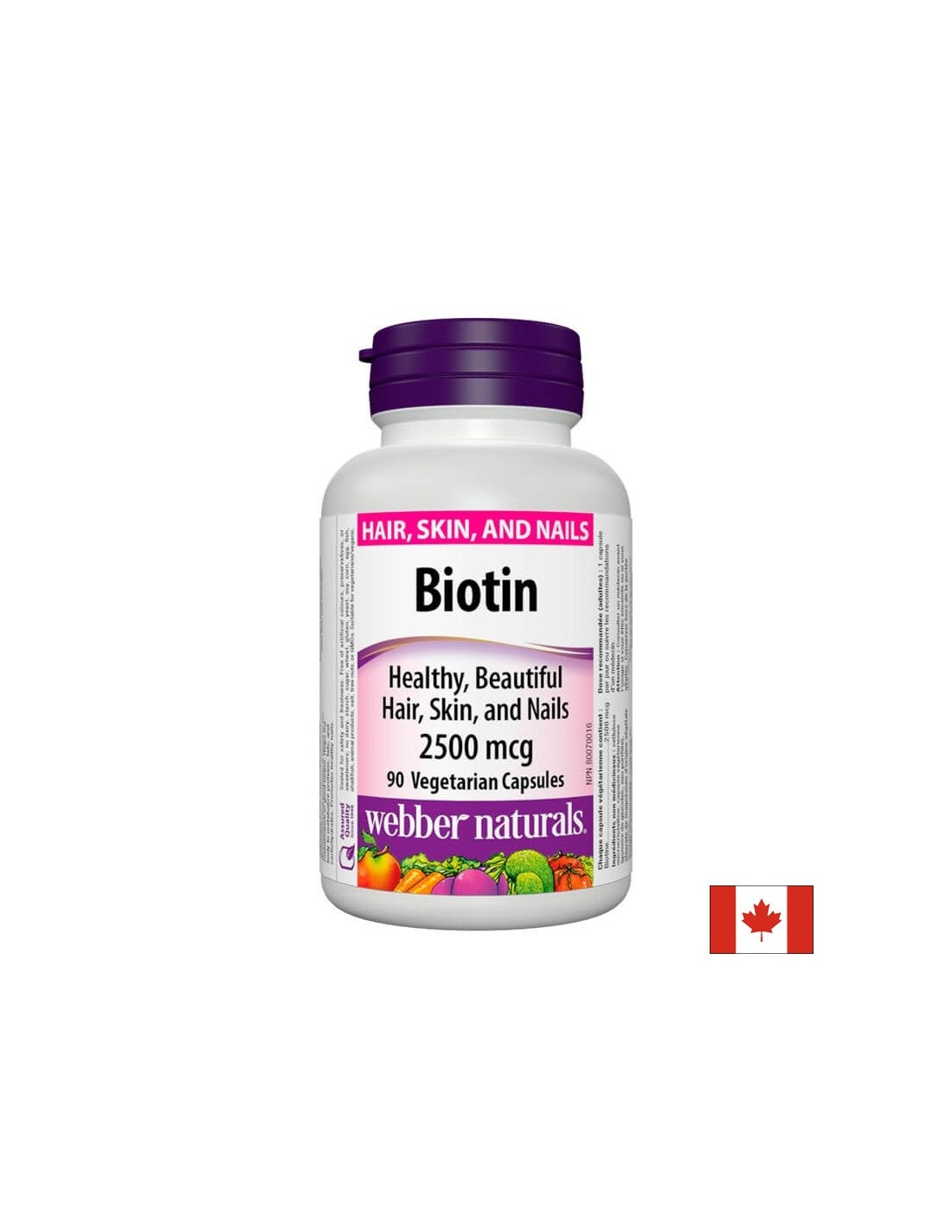 Biotin/Biotin, 2500 µg, 90 kapsula <tc>Webber Naturals</tc>
