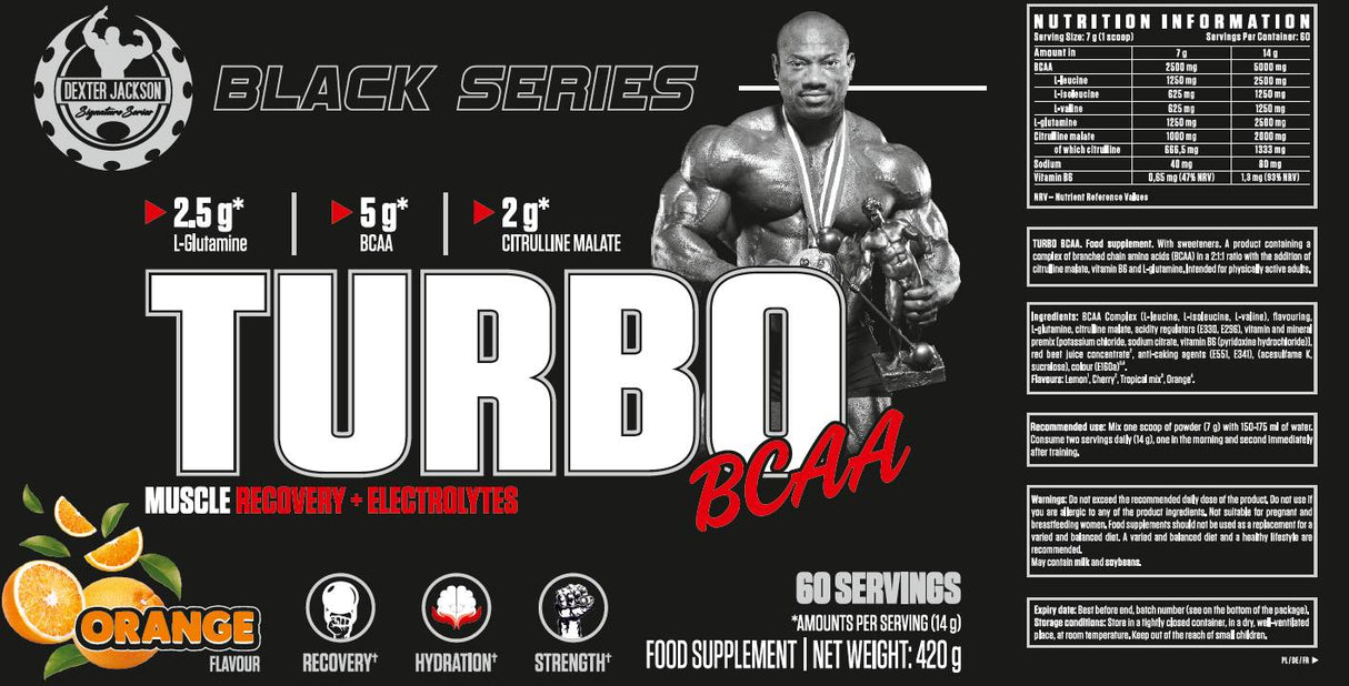 Crna serija | Turbo BCAA oporavak mišića & Elektroliti - 420 grama