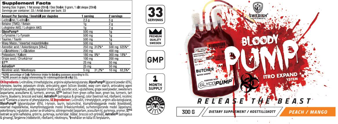 Bloody Pump/Stim-Free Nitro Expand System - 300 grama