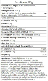 Boss Brain | Nootropik s bakopom i rodiolom & Lavlja griva - 225 grama