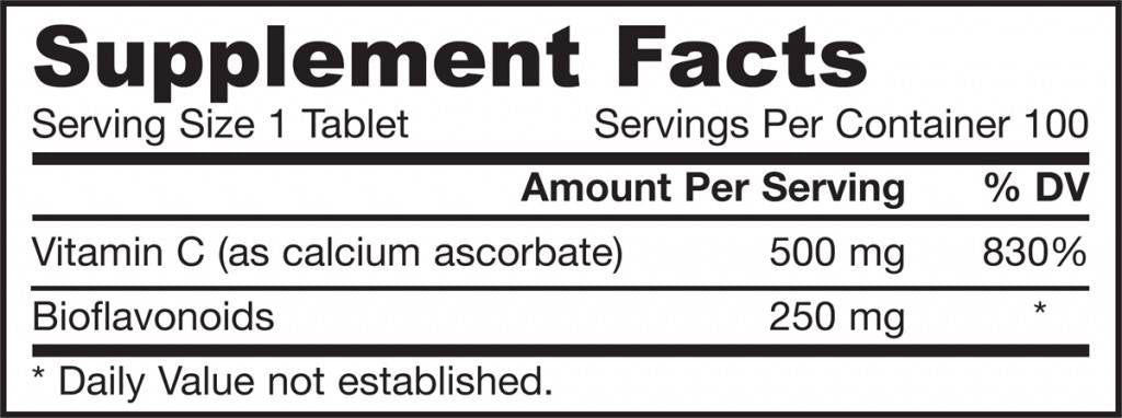 Puferirani vitamin C + citrusni bioflavanoidi 750 mg - 100 tableta
