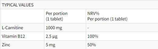 CARNITINA extra 1000 mg - 80 tableta