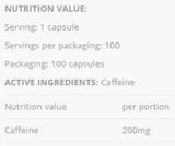 Caffeine 200 Power - 100 kapsula