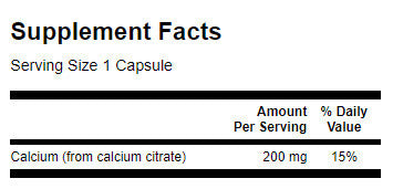Kalcijev citrat 200 mg - 60 kapsula